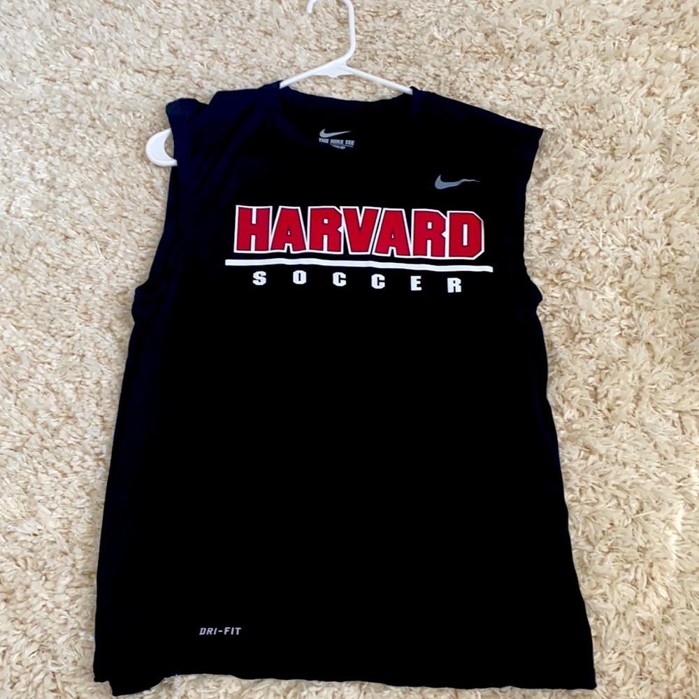 Harvard soccer muscle tee